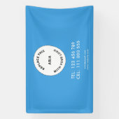 Werbebranche Logo Einfach Himmelblau Banner (Vertikal)