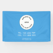 Werbebranche Logo Einfach Himmelblau Banner (Horizontal)