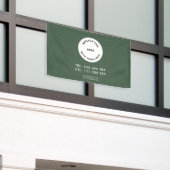 Werbebranche Logo Einfaches Grünes Banner (Äußeres Gebäude)