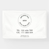 Werbebranche-Logo Einfaches Weißes Banner (Horizontal)