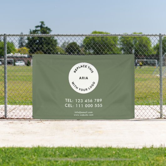 Werbebranchenlogo Einfach Sanftgrün Banner (InSitu)
