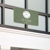Werbebranchenlogo Einfach Sanftgrün Banner (Äußeres Gebäude)