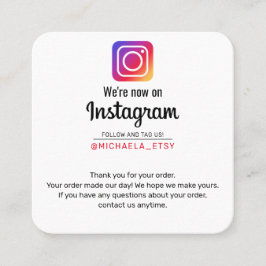 Werbebrief Instagram Quadratische Visitenkarte
