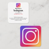 Werbebrief Instagram Quadratische Visitenkarte (Vorne/Hinten)