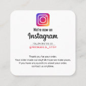 Werbebrief Instagram Quadratische Visitenkarte (Rückseite)