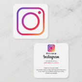 Werbebrief Instagram Quadratische Visitenkarte (Vorne/Hinten)