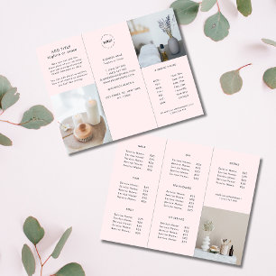 Werbebroschüre für das Logo "Blush Pink Custom"