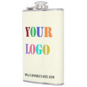 Werbebroschüre für kundenspezifische Logos Flachmann (Links)