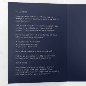 Werbebroschüre für Navy-Blue-Folgeketten Dreifach Gefaltete Karte (Innen Erste Seite)