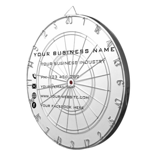 Werbebroschüre für Unternehmen Dartscheibe (Vorderseite rechts)