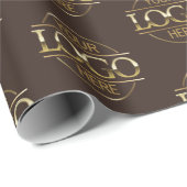 Werbebrown mit dem Logo "Custom Business" Geschenkpapier (Rolleneckpunkt)