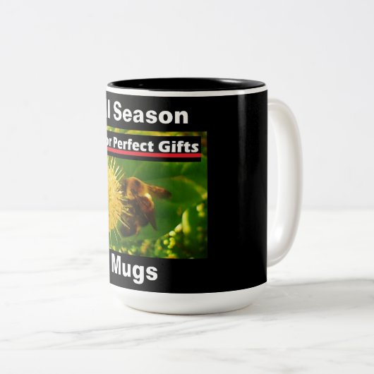 Werbebumblebee Nectar Alle Jahreszeiten Zweifarbige Tasse (VorderseiteRechts)