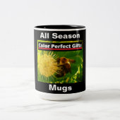 Werbebumblebee Nectar Alle Jahreszeiten Zweifarbige Tasse (Mittel)