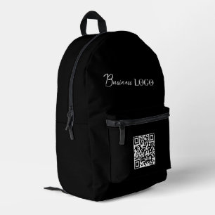 Werbecode für Unternehmen mit Firmenlogo für Black Bedruckter Rucksack