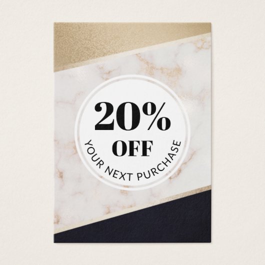 Werbecode Gold Black Color Block Cards (Vorderseite)