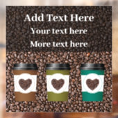 Werbecoffee Shop Fenster Klammern Sticker Zeichen (Blatt 2)