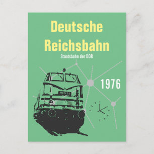 Werbedesign Deutsche Reichsbahn DDR Postkarte