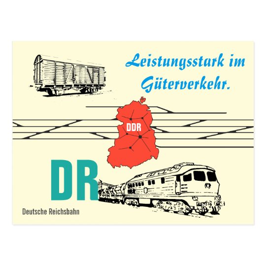 Werbedesign Deutsche Reichsbahn Güterverkehr. Postkarte