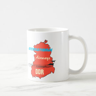 Werbedesign Interflug DDR Kaffeetasse