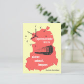 Werbedesign Reiseverkehr Deutsche Reichsbahn DDR Postkarte (Stehend Vorderseite)