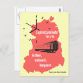 Werbedesign Reiseverkehr Deutsche Reichsbahn DDR Postkarte (Vorne/Hinten)