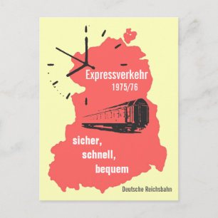 Werbedesign Reiseverkehr Deutsche Reichsbahn DDR Postkarte