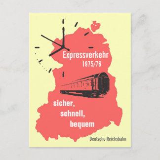 Werbedesign Reiseverkehr Deutsche Reichsbahn DDR Postkarte