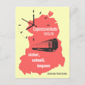 Werbedesign Reiseverkehr Deutsche Reichsbahn DDR Postkarte (Vorderseite)