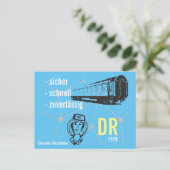 Werbedesign Reiseverkehr Deutsche Reichsbahn DDR Postkarte (Stehend Vorderseite)