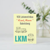 Werbedesign Reiseverkehr Deutsche Reichsbahn DDR Postkarte (Stehend Vorderseite)