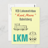 Werbedesign Reiseverkehr Deutsche Reichsbahn DDR Postkarte (Vorne/Hinten)