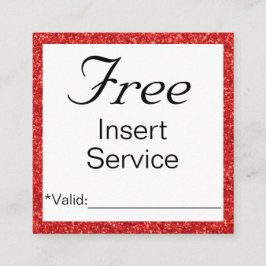 Werbedienst oder Diskontkarte Quadratische Visitenkarte