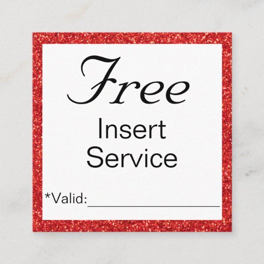 Werbedienst oder Diskontkarte Quadratische Visitenkarte (Vorderseite)