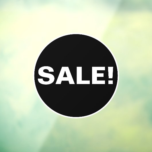 Werbefenster für Unternehmen - Gelber Kreis Fensteraufkleber (Blatt 3)