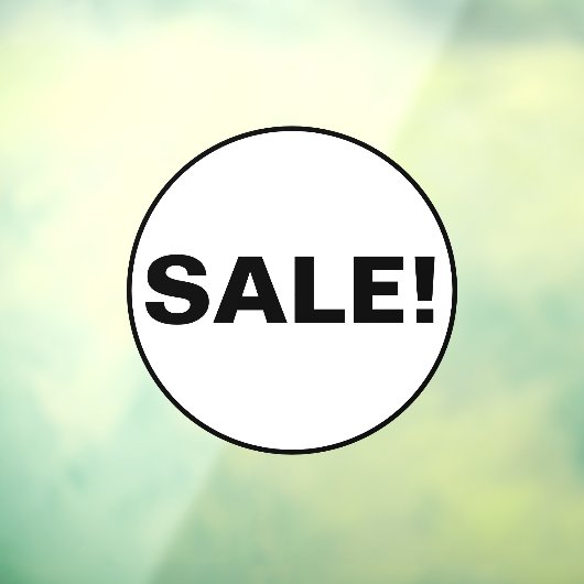 Werbefenster für Unternehmen - Gelber Kreis Fensteraufkleber (Blatt 3)