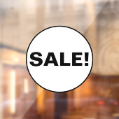 Werbefenster für Unternehmen - Gelber Kreis Fensteraufkleber (Blatt 2)