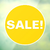 Werbefenster für Unternehmen - Gelber Kreis Fensteraufkleber (Blatt 3)