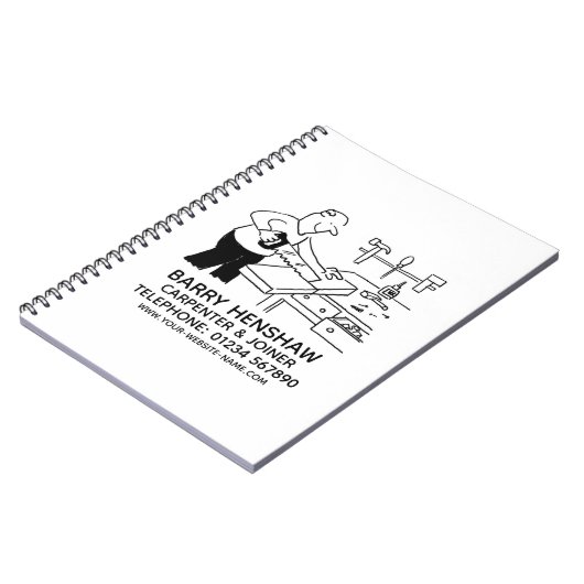 Werbefilm für Carpenter & Joiner Notizblock (Linke Seite)