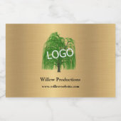 Werbefirma für Firmenlogo Gold Lebensmitteletikett (Einzelnes Label)