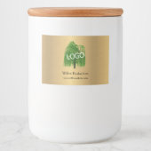 Werbefirma für Firmenlogo Gold Lebensmitteletikett (Vorderseite)