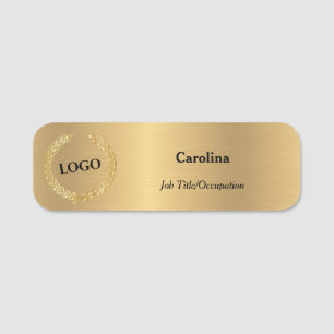 Werbefirma für Firmenlogo Gold Namensschild