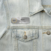 Werbefirma für Firmenlogo Silver Namensschild (Beispiel)