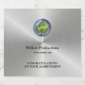 Werbefirma für Firmenlogo Silver Schaumweinetikett (Einzelnes Label)