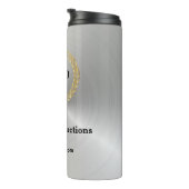 Werbefirma für Firmenlogo Silver Thermosbecher (Nach rechts gedreht)