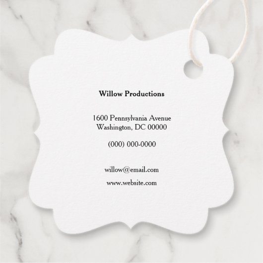 Werbefirma für Firmenlogo Vielen Dank Geschenkanhänger (Rückseite)