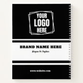 Werbefirma für Firmenlogos in Schwarzweiß Notizblock (Rückseite)