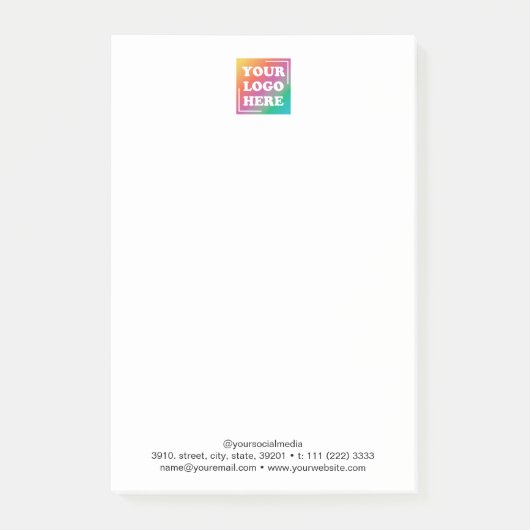 Werbefirma für kundenspezifische Firmenlogos Post-it Klebezettel (Vorderseite)