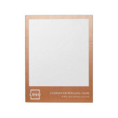 Werbefirma für kundenspezifische Logos Rose Gold Notizblock (Rotiert)