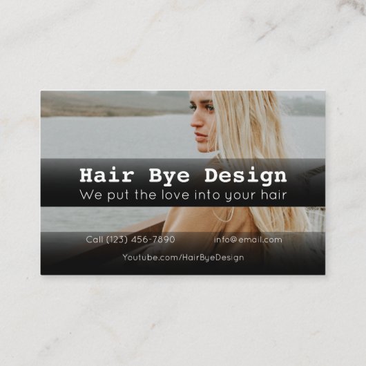 Werbefirma Hair Beauty Salon Visitenkarte (Rückseite)