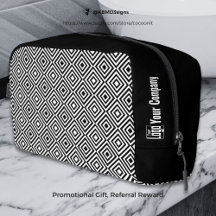 Werbefirma Logo Name Schwarz-Weiß-Fliesenmuster